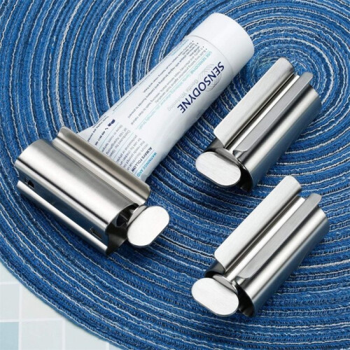Set of 3 toothpaste tube squeezers and toothpaste holder 2