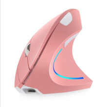 Wireless Vertical Mouse, Wireless Vertical Mouse for Laptop, 6-Button Wireless Mouse, Wireless Mouse (Pink)