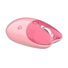 Mouse wireless silenzioso da 2,4 GHz per ragazze con ricevitore USB, 4 pulsanti programmabili, rosa
