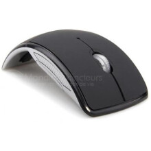 Mouse ottico wireless - Pieghevole - 2,4 GHz - 3 pulsanti - Portata 10 m - Indicatore di batteria scarica