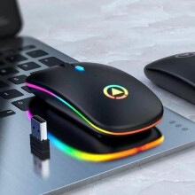 Wireless Gaming Mouse - Ultra-thin - Rechargeable - 4 Buttons - Silent Clicks