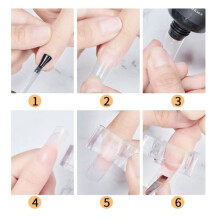 Set mit 10 transparenten Nagelclips, Maniküre-Clips für Gel-Nagelverlängerungen, schnelle Anwendung, Komplettset