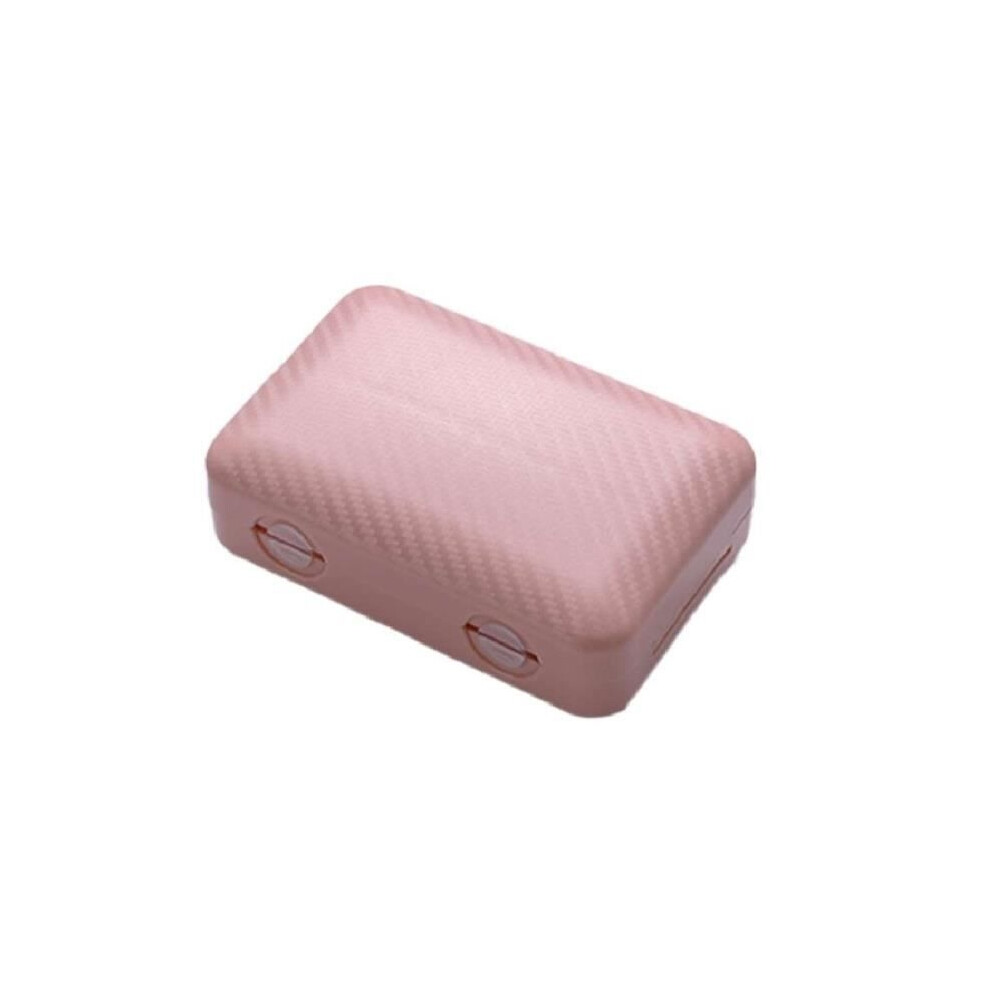 Aihontai Portable Pill Organizer - Magnetic Pill Organizer With 8 Compartments - Pink