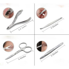Professionele manicure- en pedicureset - Roestvrij staal - Roze - Complete set - Nagelknipper