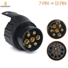 HautStore 7/13 aanhangerstekkeradapter 7 naar 13-polige connector 7-polige naar 13-polige trekhaakstekker