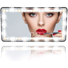 Auto-Schminkspiegel mit 60 LEDs für Sonnenblenden, Make-up-Spiegel mit Touch-Schalter, Rückspiegel PZCC