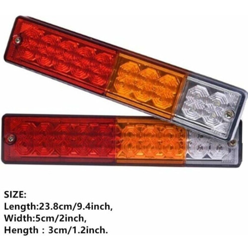 2 τεμάχια φώτα LED ρυμουλκούμενου 12V – 20 LED φλας πίσω φρένου όπισθεν γενικής χρήσης 2