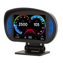 Dilwe Auto-HUD-Display Universalmodus OBD2 GPS Auto-HUD-Display mit Motorrad-Drehzahlwarnanzeige