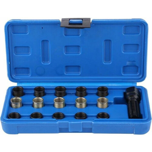 16-Piece Spark Plug Thread Repair Kit, Portable Spark Plug-Thread Repair Tool for Engines