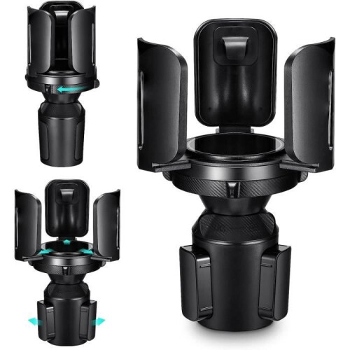 Universal Adjustable Car Cup Holder, Car Cup Holder Enlarger for Bottles and Mugs less than 5.51"