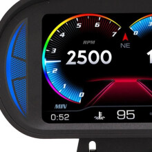 Dilwe Auto-HUD-Display Universalmodus OBD2 GPS Auto-HUD-Display mit Motorrad-Drehzahlwarnanzeige