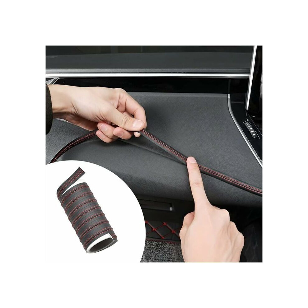 Car Interior Molding Trim (Red) 2M, Car Interior Decorative Strips, Trim Strip Stickers Red 9102920060384