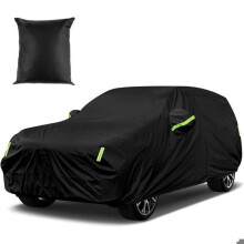 Vedenpitävä katumaasturin autonpeite 480 x 175 x 150 cm – Hopeoitu kangas – Lumi- ja UV-suoja – Kiristyshihnat