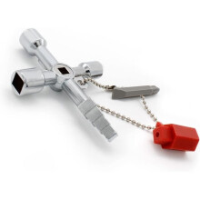 Universele kruissleutel - ZVD - Zilver - Zinklegering - 4-weg - Multifunctioneel