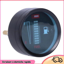 52mm Diameter 12V LED Fuel Gauge Indicator for Automatic Motorcycles with Universal Blue LED Display for Cars and Motorcycles