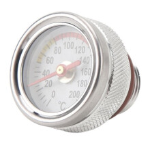 Vvikizy Engine Oil Temperature Gauge M20 x 1.5 0 to 200 Easy to Install Metal