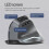 2pcs Wireless Bluetooth Mice with LED Screen, Rechargeable, 7 Buttons, 3200 DPI, Ergonomic Wireless Mouse, Vertical Mouse, Gray 3