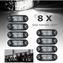Kuorma-auton sivuvalot, 8 kpl LED-sivuvaloja, etu- ja takasivuvalot, 12V 24V yleismalli