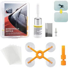 Kit di riparazione parabrezza, kit per la riparazione di vetri incrinati, adesivo per parabrezza per riparare scheggiature e bolle