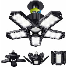 Lot 1 LED-garagelamp 120W 12000lm - Vervormbare plafondlamp E26/E27