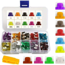 OKZ Automotive Mechanische Zekeringen - 100 Stuks - 12V-24V - Laag Profiel - Assortiment Steekzekeringen - 3A tot 40A