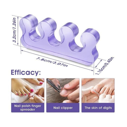 Toe Separators - Not Specified - 4pcs - Flexible Gel - Reusable - Comfortable 1