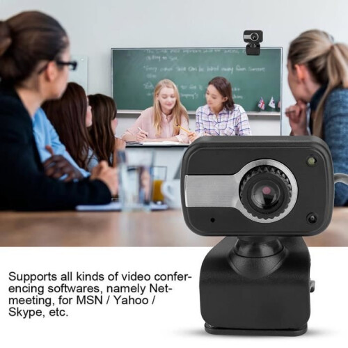 Webcam HD professionale, webcam USB da 12 MP, webcam HD a 360 con microfono integrato, webcam per PC desktop per MSN, ICQ e computer. 2