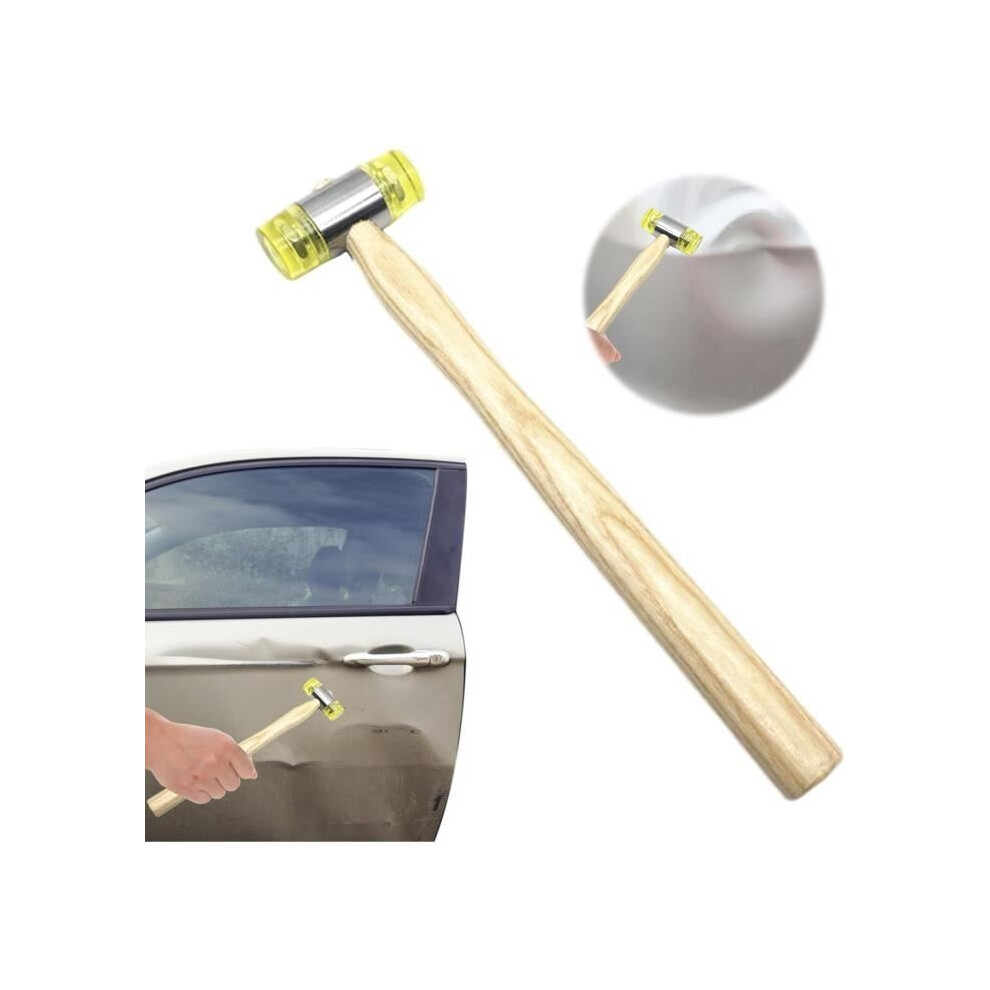 Dent Repair Tool - Bodywork - Wooden And Nylon Hammer - 28X6.4x2.4cm - Paintless Dent Repair 9102920061916