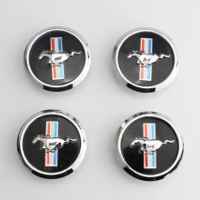 4 coprimozzi centrali per cerchi Ford da 68 mm con logo e emblema per Ford Mustang