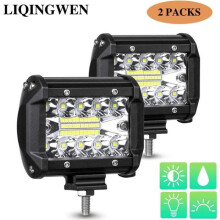 Faro da lavoro 12V 60W, LED a lungo raggio, faro a LED per moto, faro da lavoro per auto, barra luminosa a LED per auto, luci da lavoro