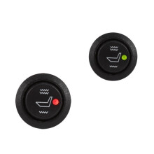 2x Universal 3-Pin Rundkippschalter für Autositzheizung mit Hoch/Niedrig/Aus-Steuerung