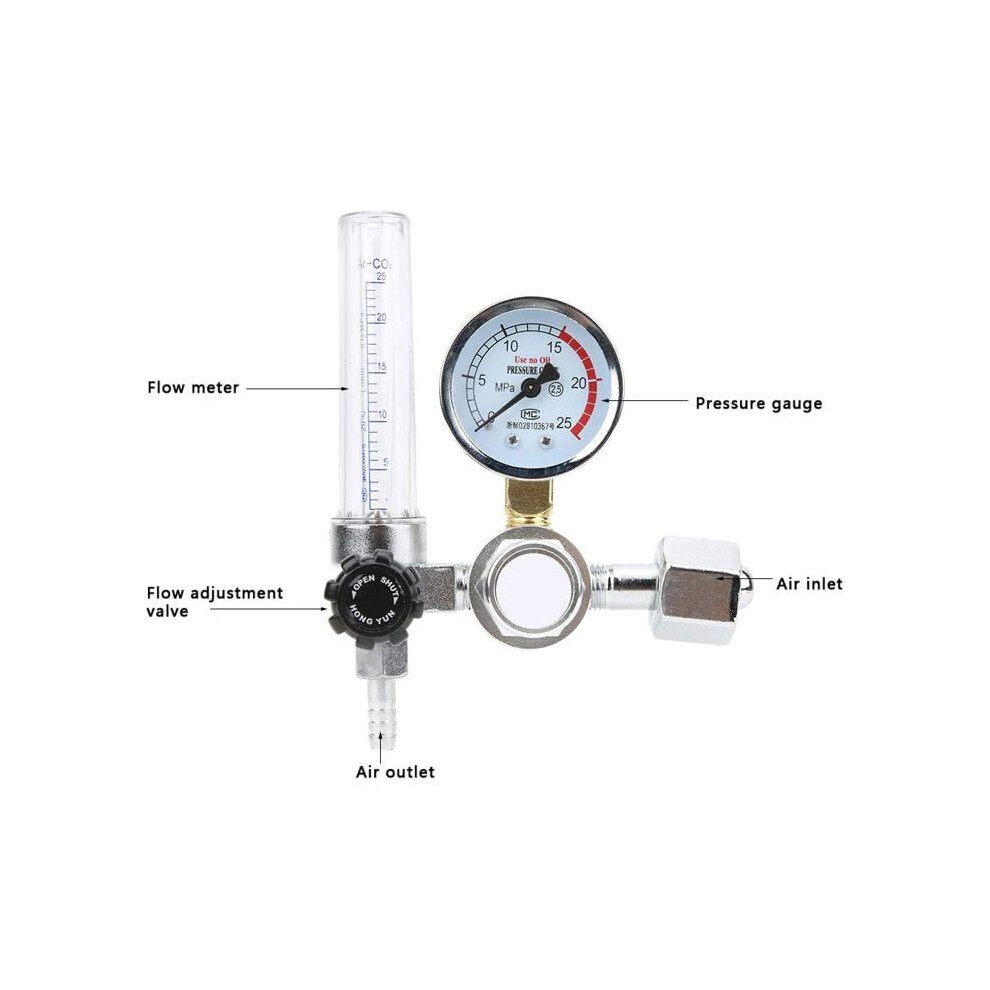 Co2 Flowmeter/Regulator For Mig/Tig Welding, Co2 Pressure Gauge, Argon Co2 Flowmeter Regulator, Pressure Gauge, Welding Parts 9102920062821