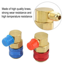 Qiilu Quick Couplers Pair of quick fittings for car air conditioning fluoride seals R134a connectors