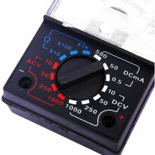 Multimètre analogique YX 1000 A - Testeur de continuité électrique AC/DC - Mesure de résistance multicolore - Grand écran lumineux