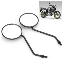 Akozon 2-Pack Universal 8mm/0.3in Round Side Mirrors for Motorcycles, Scooters, and Bicycles