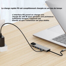 USB-C-keskitin, 6-in-1 USB-C-keskitin Ethernetillä, USB-C-moniporttisovitin 4K HDMI:llä, Ethernet-tulo, 2 USB-porttia, USB-C-lataus