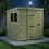 6 x 6 Pent Shed Tanalised (Single Door, With Windows) 3