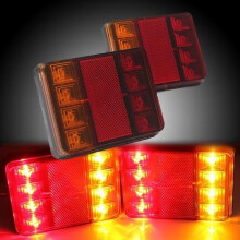 2 x 12v 8LED Rear Brake Lights/Indicators for Car, Trailer, and Truck