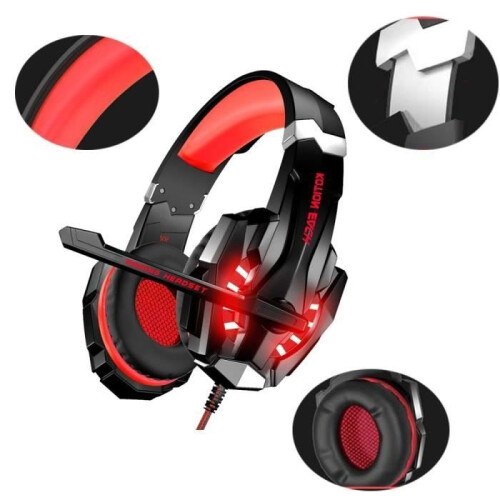 Cuffie da gioco 7.1 compatibili con PS4 - USB da 3,5 mm - microfono e LED 2