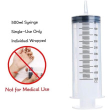 Sanfiyya grote plastic spuitbuis van 500 ml met converterbuis en dop voor olie, vloeistoffen, lijm, experimenten en toepassingen,