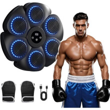 Bluetooth Smart Musical Boxing Machine with LED Lights, Automatic Counter, 9 Rhythm Modes, and Punching