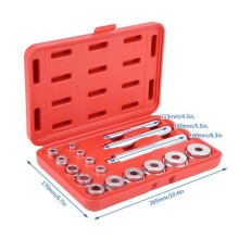 Wheel bearing tool kit - Puller tool - Aluminum - Silver color - 14 adapters