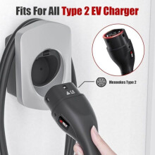 Support mural pour câble de chargeur de voiture électrique de type 2 avec connecteur, organisateur de câble de charge