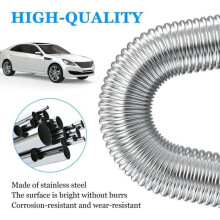 Flexibles Auspuffrohr – MHY – 300 cm – Edelstahl – 25 mm – 2 Schellen inklusive – Geräuschreduzierung
