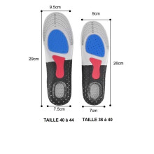 ENERGY01 – 2 Paar orthopädische Gel-Einlegesohlen mit Stoßdämpfung – Lindert Fersensporn – Größen 40–44
