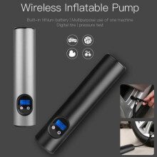Smart Cordless Air Pump Mini Portable Inflator Air Compressor for Motorcycle Bicycle Car - BLACK