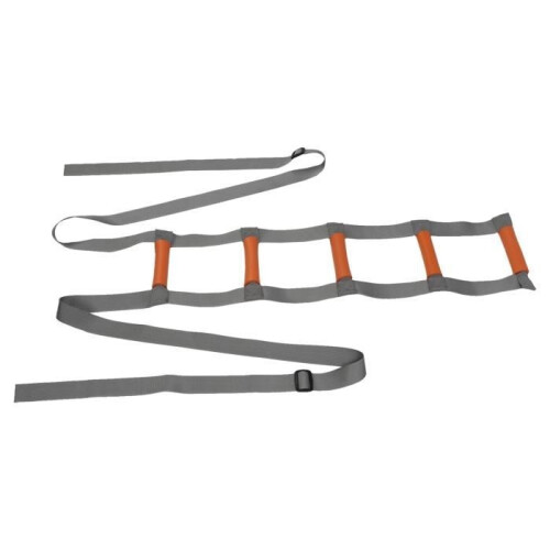 SALUTUYA Bettleiter mit Griff, Sitzhilfe, Bettstützseil, grau-orange 1