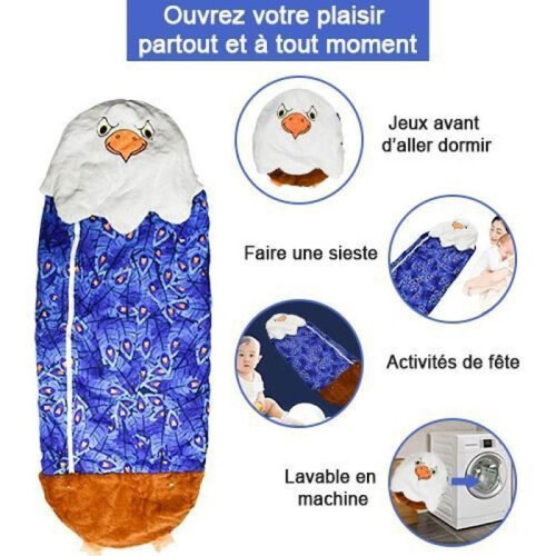 Ohlala Sleeping Bag with Comfortable and Soft Pillow for Children 160*60cm - Eagle