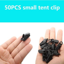 50 stuks zwarte tentklemmen, winddichte luifelklemmen, plastic klemmen voor kampeertenten, veilig voor gebruik buitenshuis