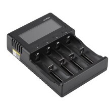 Liitokala Lii pD4 LCD-Ladegerät – GOTOTOP – 4 Ladeplätze – Weiß – 4,2 V Gleichstrom für Li-Ion-Akkus – Elektrisch